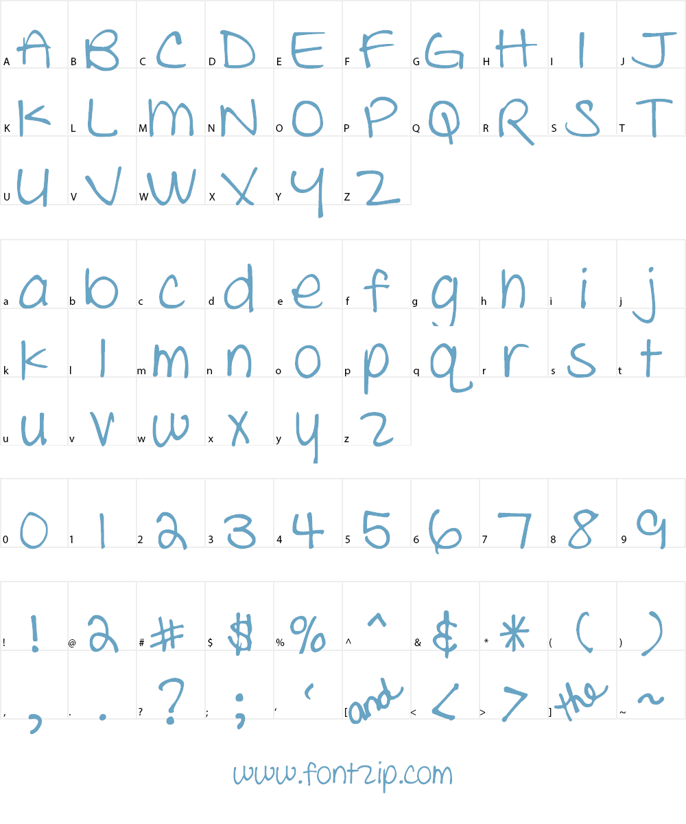 DJB THE CHEERLEADER Font Character